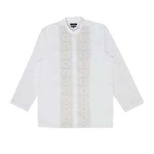 Jobb Husam Koko Pria Lengan Panjang Regular Fit Putih