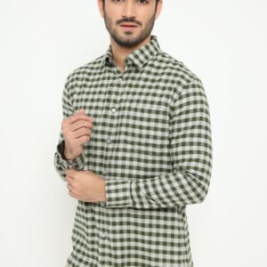 Jobb Mawson Kemeja Pria Lengan Panjang Regular Fit Hijau