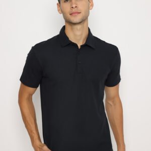 Jobb Montero Polo Shirt Pria Lengan Pendek Slim Fit Dark Black