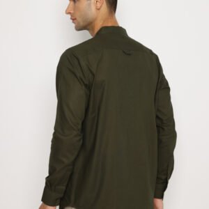 Jack Nicklaus Leonard Kemeja Pria Lengan Panjang Slim Fit Olive