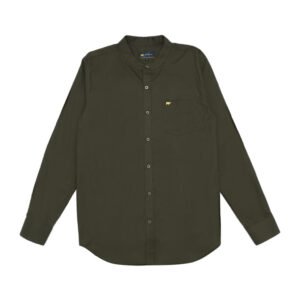 Jack Nicklaus Leonard Kemeja Pria Lengan Panjang Slim Fit Olive