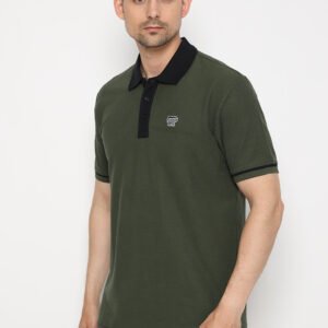 Jack Nicklaus Calibre Polo Shirt Pria Regular Fit Deep Olive