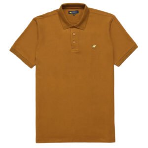 Jack Nicklaus Sherwood Polo Shirt Pria Regular Fit Tapenade Brown
