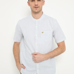 Jack Nicklaus Paradise Kemeja Pria Lengan Pendek Slim Fit Navy