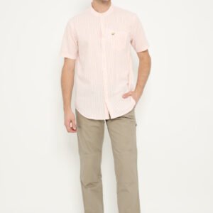 Jack Nicklaus Paradise Kemeja Pria Lengan Pendek Slim Fit Peach