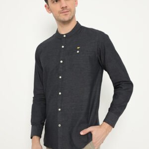 Jack Nicklaus Eldorado Kemeja Pria Lengan Panjang Slim Fit Hitam