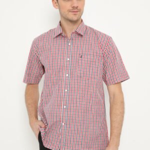 Jobb Elliot Kemeja Pria Lengan Pendek Regular Fit Merah