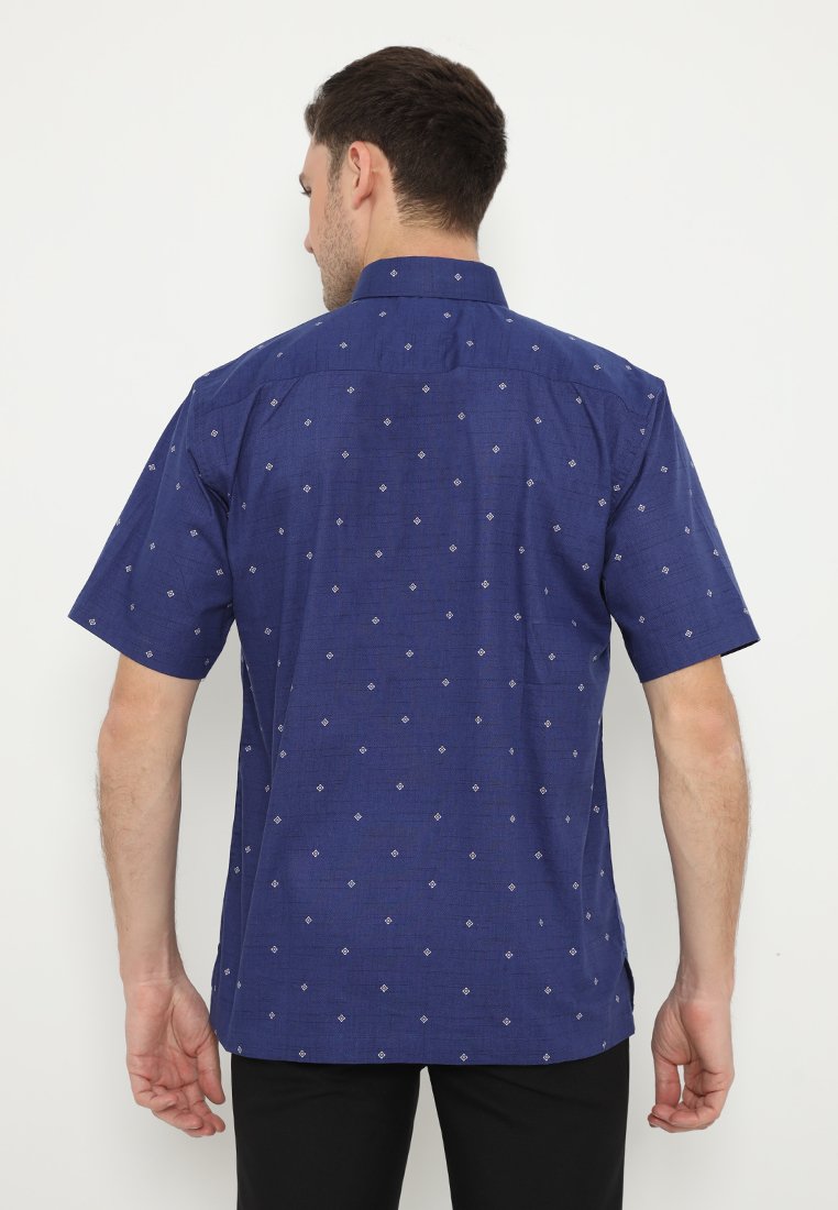 Jobb Axel Kemeja Pria Lengan Pendek Regular Fit Navy - Image 3