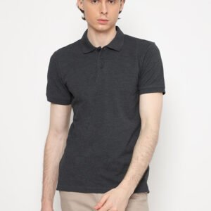 Jobb Sanders Polo Shirt Pria Lengan Pendek Slim Fit Dark Grey