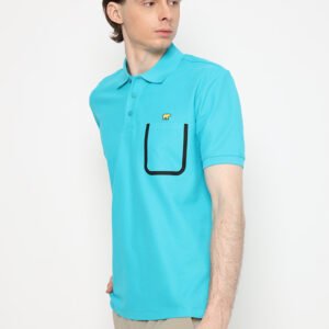 Jack Nicklaus Palm Island Polo Shirt Pria Regular Fit Blue Bird