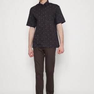 Jobb Axel Kemeja Pria Lengan Pendek Regular Fit Dark Grey