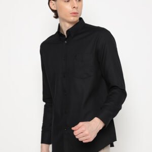 Jobb Brioni Kemeja Pria Lengan Panjang Regular Fit Hitam
