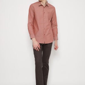 Jobb Lambeth Kemeja Pria Lengan Panjang Slim Fit Teracotta