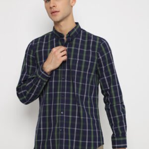 Jobb Logan Kemeja Pria Lengan Panjang Slim Fit Navy