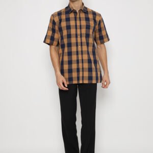 Jobb Owen Kemeja Pria Lengan Pendek Regular Fit Mustard