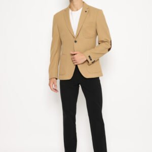 Jobb Rowland-T2 Jas Pria Slim Fit Dark Khaki