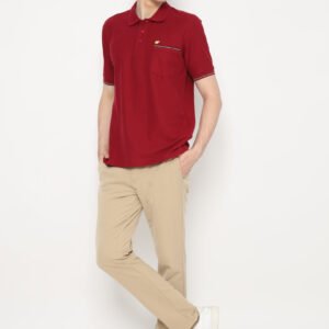 Jack Nicklaus Spectrum Polo Shirt Pria Regular Fit Burgundy