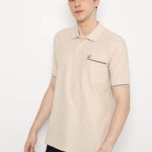 Jack Nicklaus Spectrum Polo Shirt Pria Regular Fit Beige