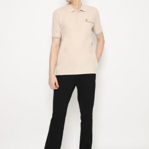 Jack Nicklaus Spectrum Polo Shirt Pria Regular Fit Beige