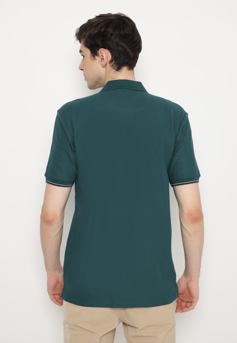 Jack Nicklaus Spectrum Polo Shirt Pria Regular Fit Panderosa Green - Image 3