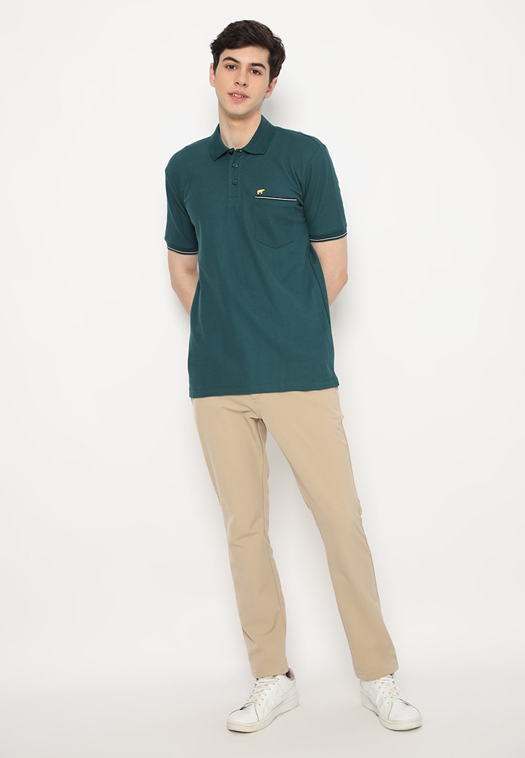 Jack Nicklaus Spectrum Polo Shirt Pria Regular Fit Panderosa Green - Image 4