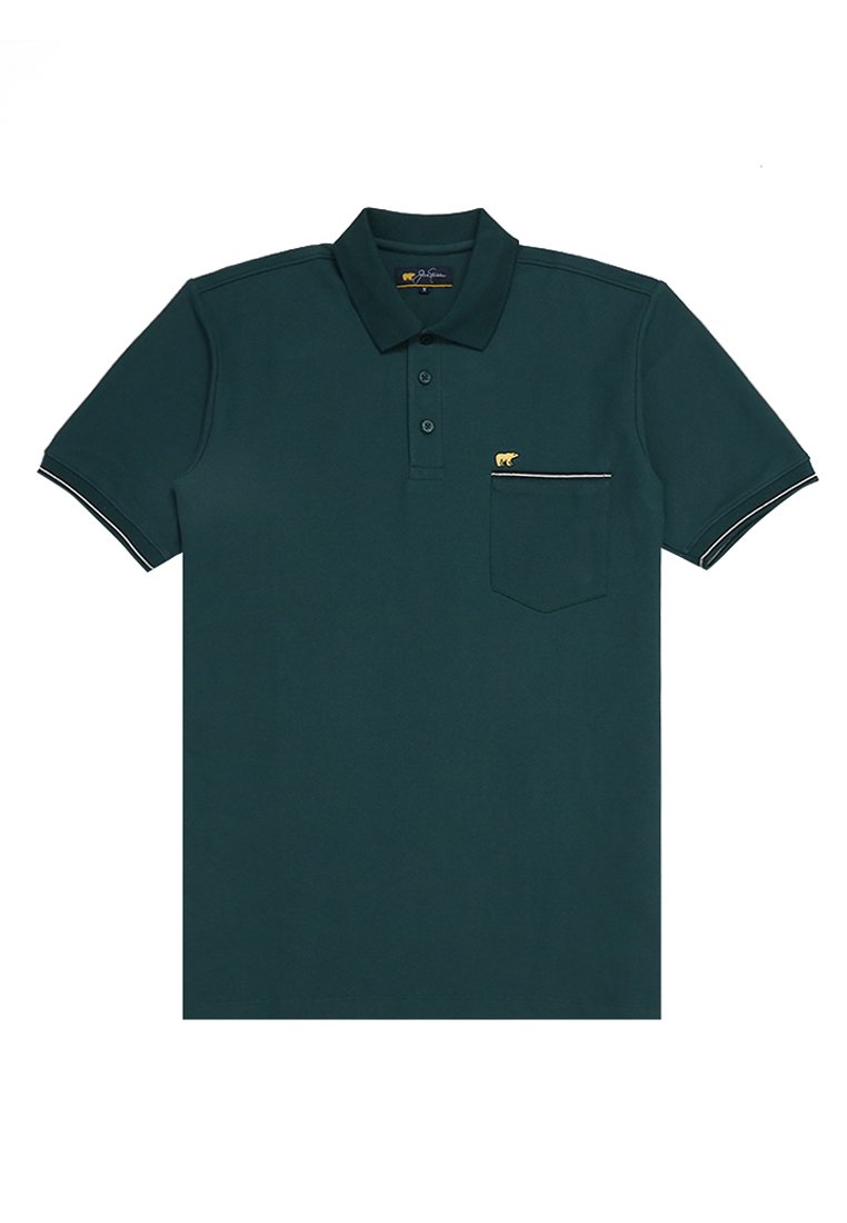 Jack Nicklaus Spectrum Polo Shirt Pria Regular Fit Panderosa Green - Image 5