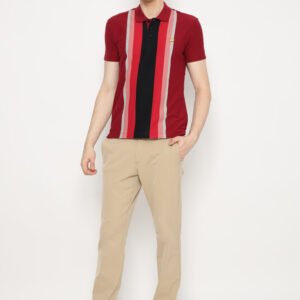 Jack Nicklaus May River Polo Shirt Pria Slim Fit Burgundy