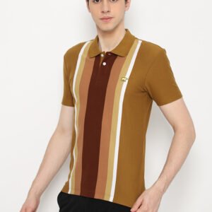 Jack Nicklaus May River Polo Shirt Pria Slim Fit Tapenade Brown