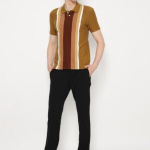 Jack Nicklaus May River Polo Shirt Pria Slim Fit Tapenade Brown