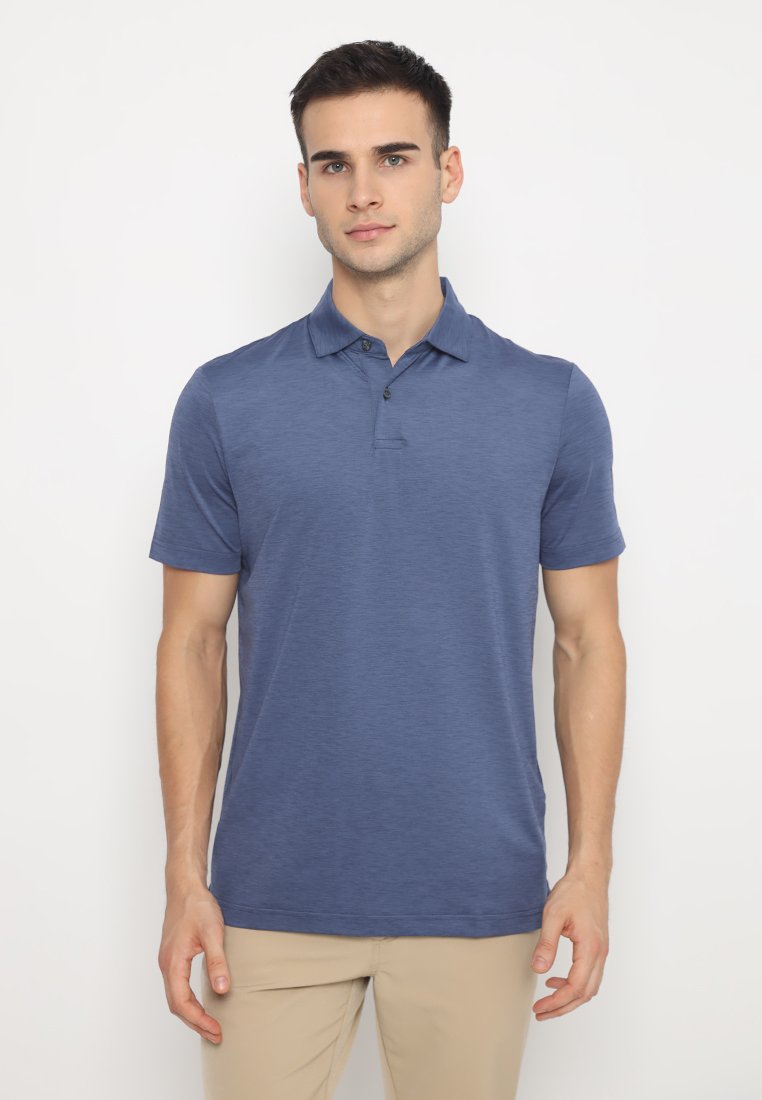 Jack Nicklaus Handanovic Premium Tonal two color Solid Polo Classic Navy