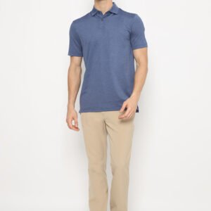 Jack Nicklaus Handanovic Premium Tonal two color Solid Polo Classic Navy