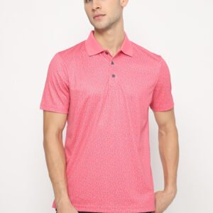 Jack Nicklaus Onana Premium Multi square print polo Coral Stroll