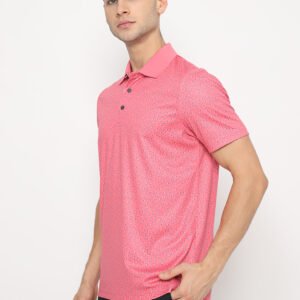 Jack Nicklaus Onana Premium Multi square print polo Coral Stroll