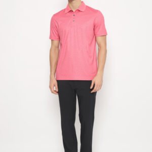 Jack Nicklaus Onana Premium Multi square print polo Coral Stroll