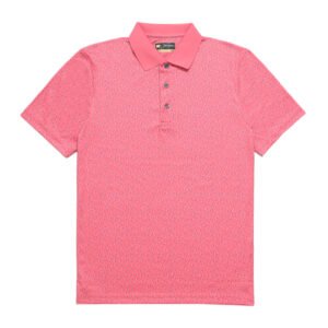 Jack Nicklaus Onana Premium Multi square print polo Coral Stroll