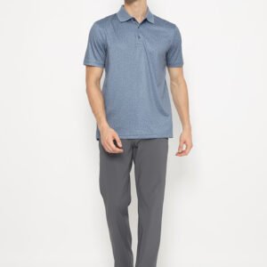 Jack Nicklaus Onana Premium Multi square print polo Silver Moon