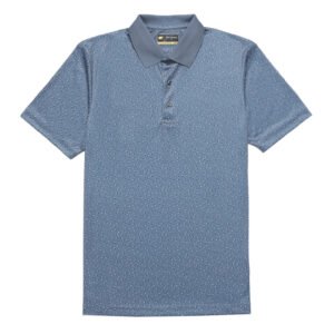 Jack Nicklaus Onana Premium Multi square print polo Silver Moon