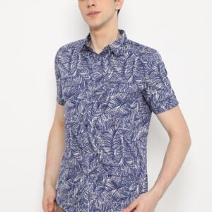 Jobb Castor Kemeja Pria Lengan Pendek Slim Fit Navy