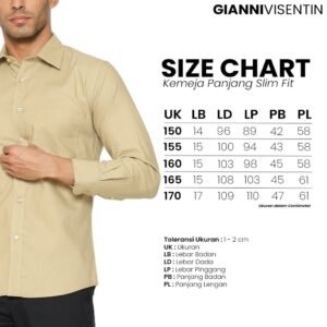 Gianni Visentin Kemeja Kotak Lengan Panjang Slim Fit - Coklat - 4147